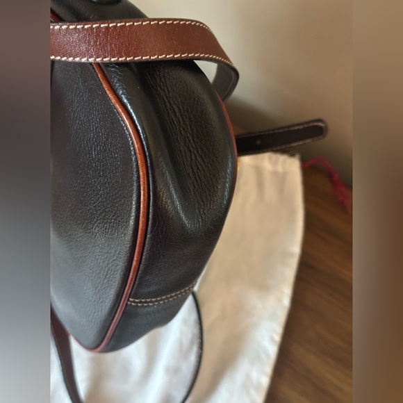 Bally Brown & Black Leather Shoulder Bag / Crossbody + Dustbag - Picture 7 of 11